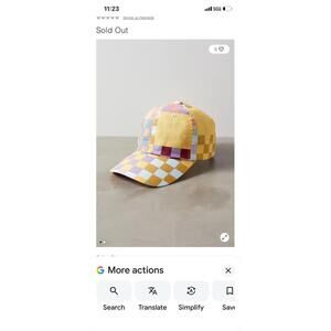 Baggu Baseball Cap Multicolor Check Checkered Yellow Purple Strapback OS H94
